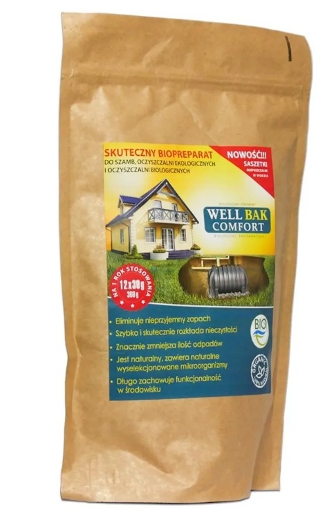 awarie oczyszczalni przydomowej objawy - bakterie 12 miesięcy Well Bak