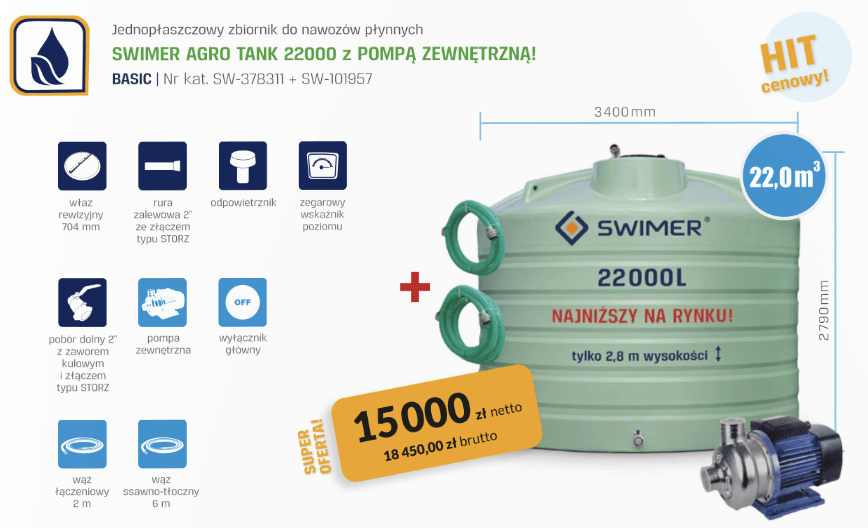 zbiornik 22000l Swimer