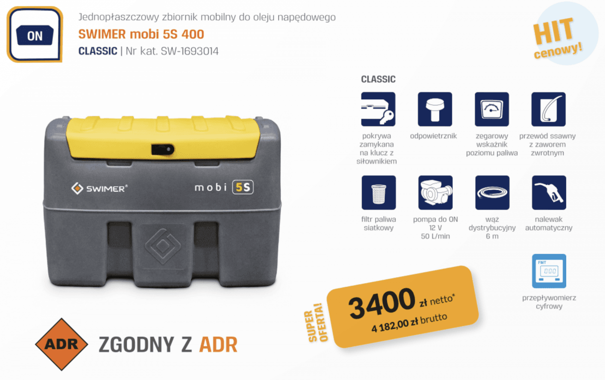 zbiornik 400L Swimer