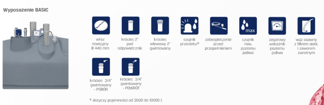 Zbiornik na olej opałowy 5000L Swimer Eco-Line jednopłaszczowy wewnętrzny