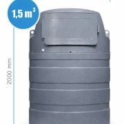 Zbiornik na olej opałowy 1500L Swimer Eco-Line dwupłaszczowy zewnętrzny