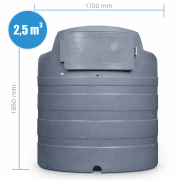 Zbiornik na olej opałowy 2500L Swimer Eco-Line dwupłaszczowy wewnętrzny