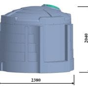 Dwupłaszczowy zbiornik na olej opałowy JFC 5000L