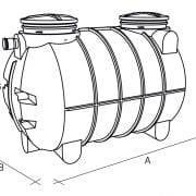 Dwukomorowa Oczyszczalnia WH 3500L Z Filtrem 48 Mb Drenażu